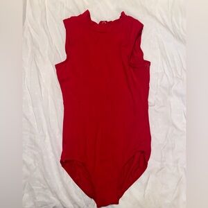 Capezio red kids ballet leotard, used condition, size L
